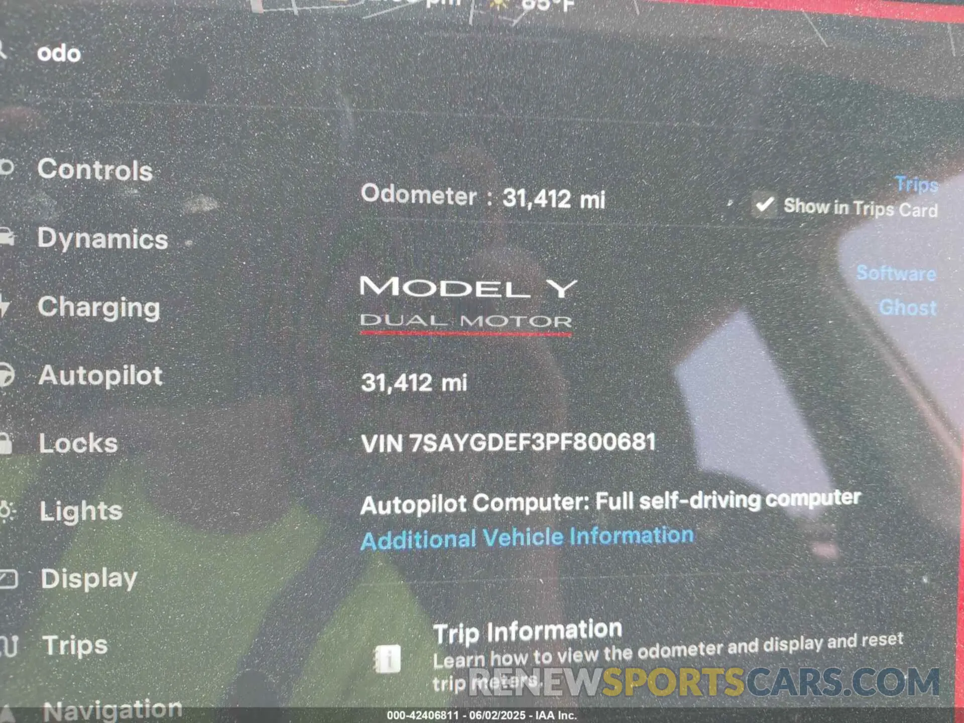 7 Photograph of a damaged car 7SAYGDEF3PF800681 TESLA MODEL Y 2023