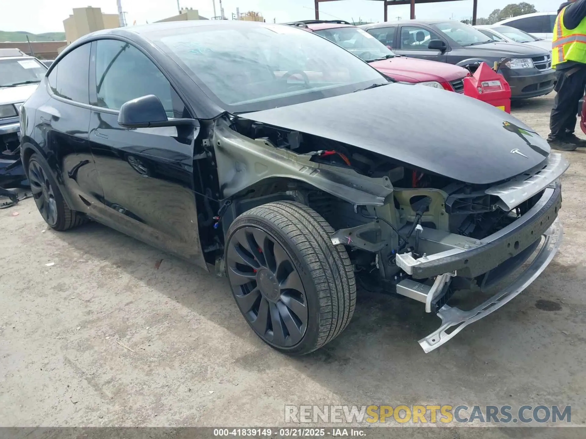 1 Photograph of a damaged car 7SAYGDEF3PF834863 TESLA MODEL Y 2023