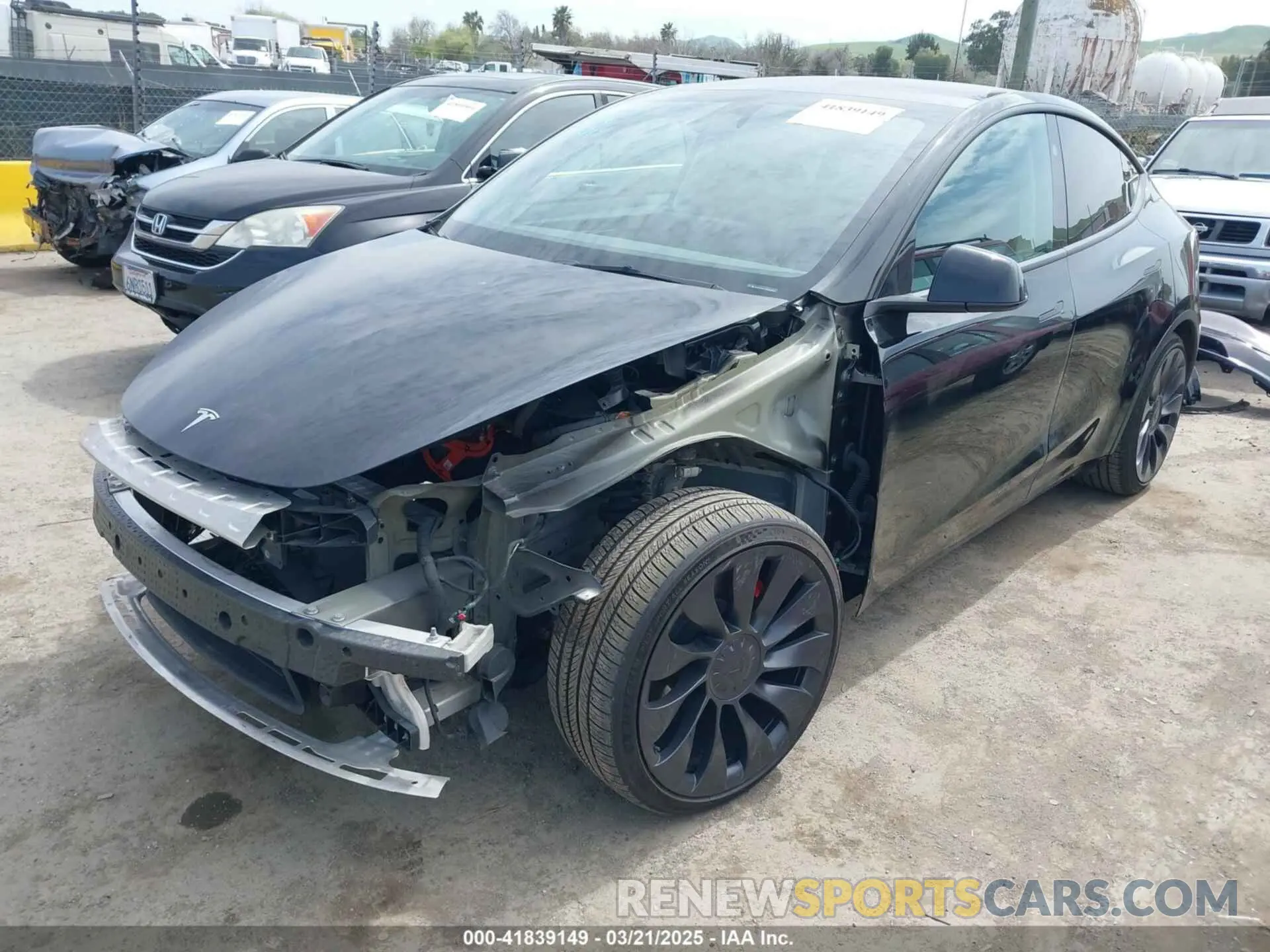 2 Photograph of a damaged car 7SAYGDEF3PF834863 TESLA MODEL Y 2023