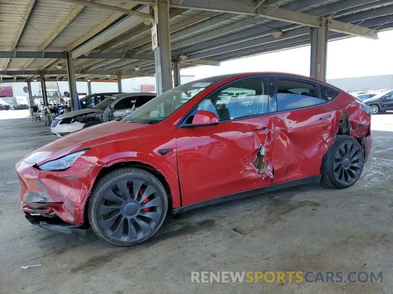 1 Photograph of a damaged car 7SAYGDEF4PF738417 TESLA MODEL Y 2023
