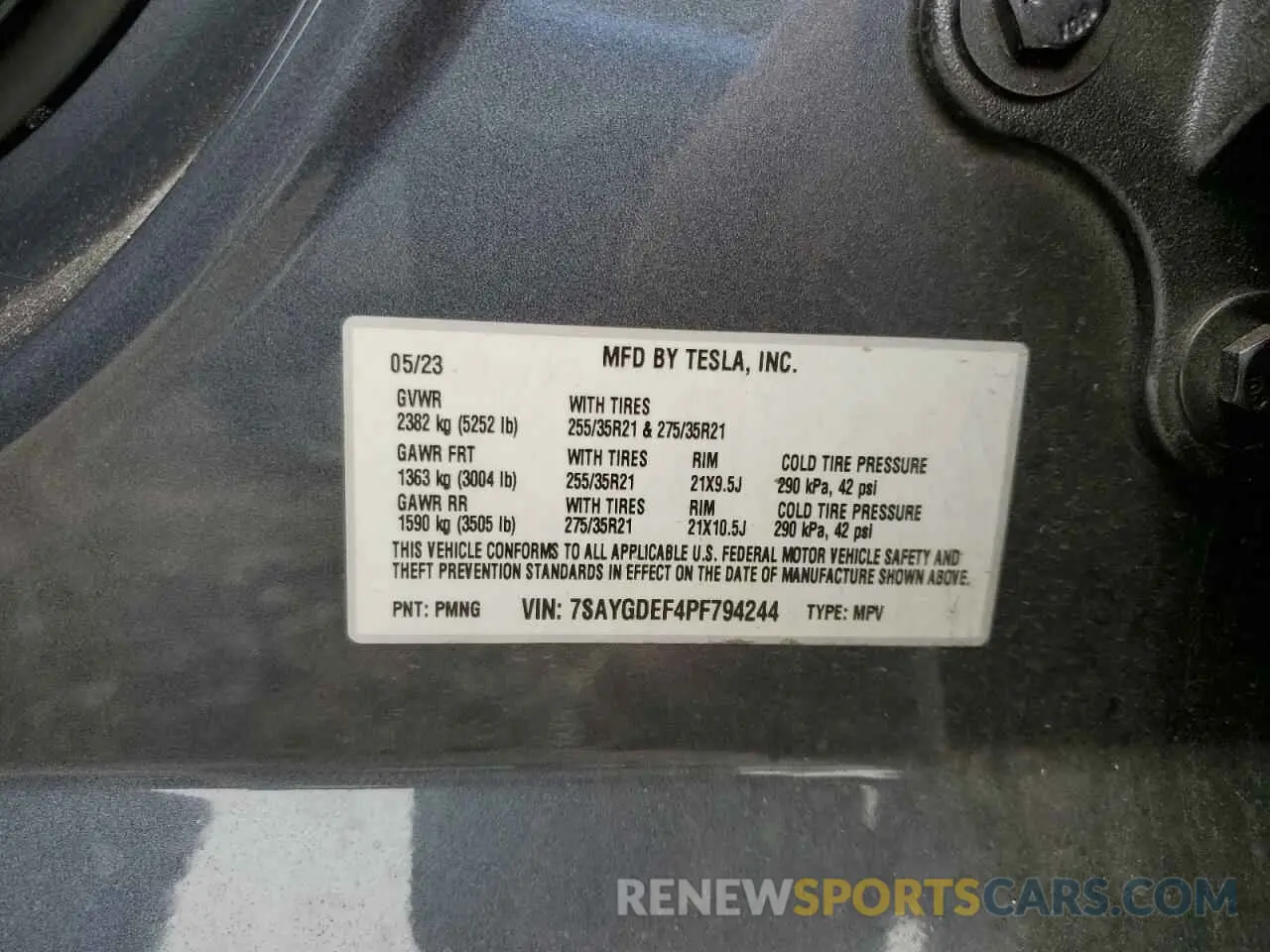 12 Photograph of a damaged car 7SAYGDEF4PF794244 TESLA MODEL Y 2023