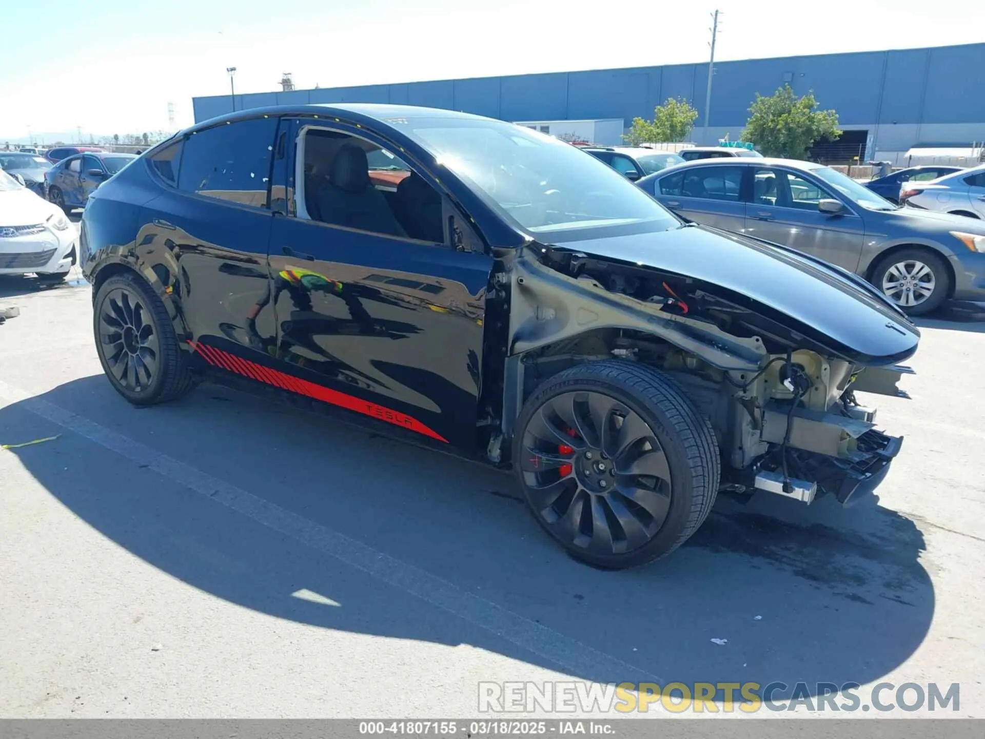 1 Photograph of a damaged car 7SAYGDEF5PF793197 TESLA MODEL Y 2023