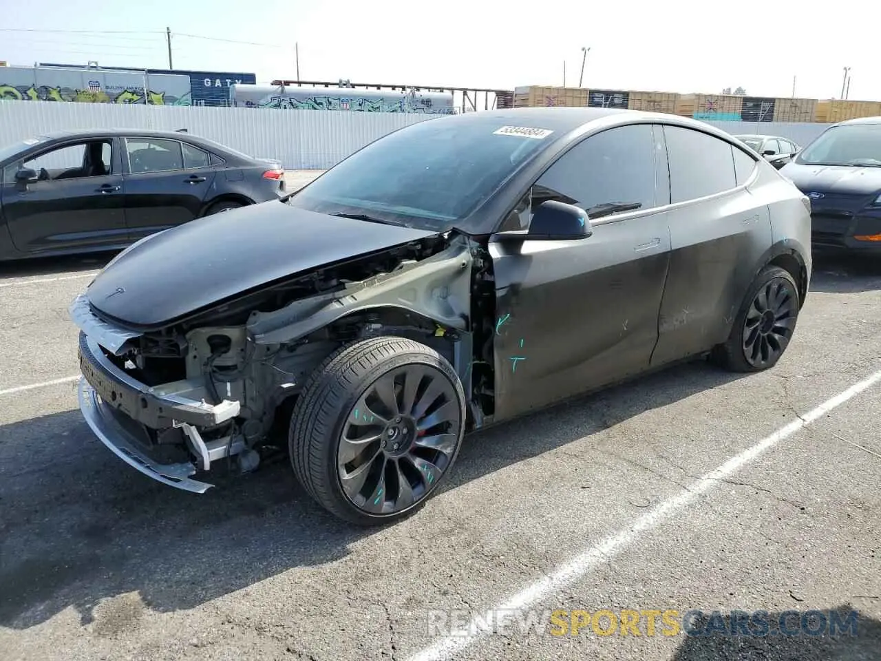 1 Photograph of a damaged car 7SAYGDEF5PF841619 TESLA MODEL Y 2023