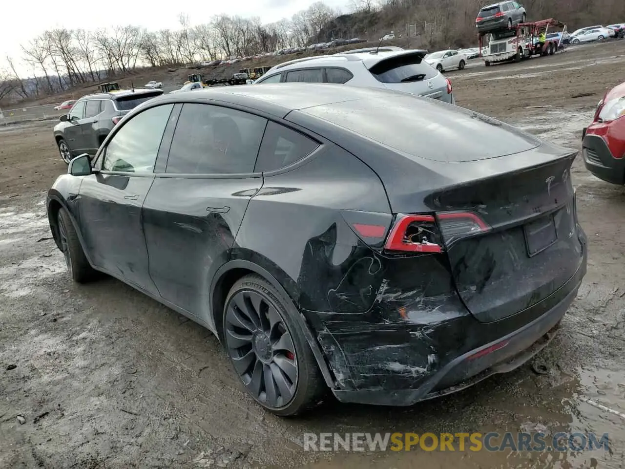 2 Photograph of a damaged car 7SAYGDEF6PF615122 TESLA MODEL Y 2023