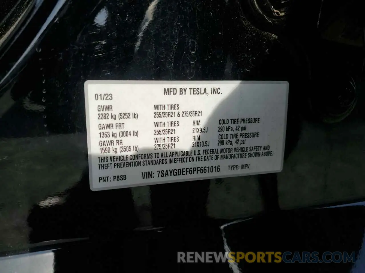 14 Photograph of a damaged car 7SAYGDEF6PF661016 TESLA MODEL Y 2023