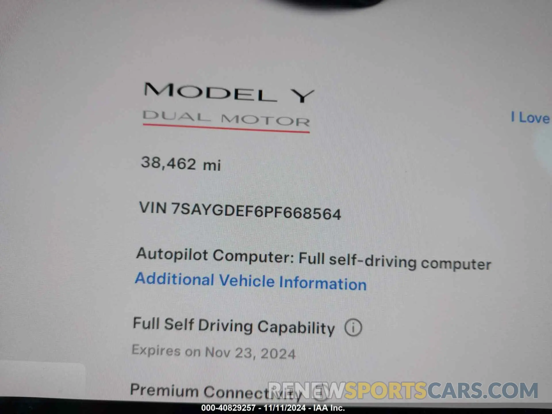 16 Photograph of a damaged car 7SAYGDEF6PF668564 TESLA MODEL Y 2023