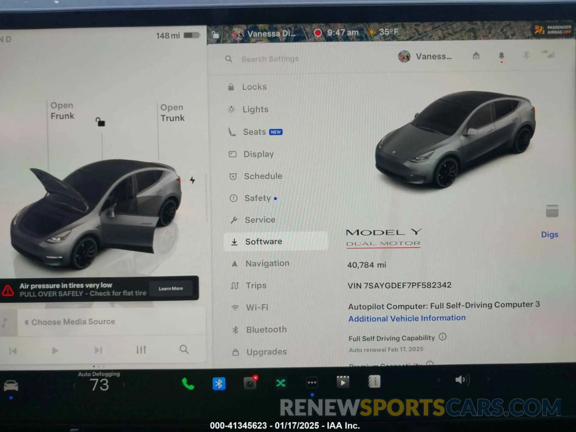 7 Photograph of a damaged car 7SAYGDEF7PF582342 TESLA MODEL Y 2023