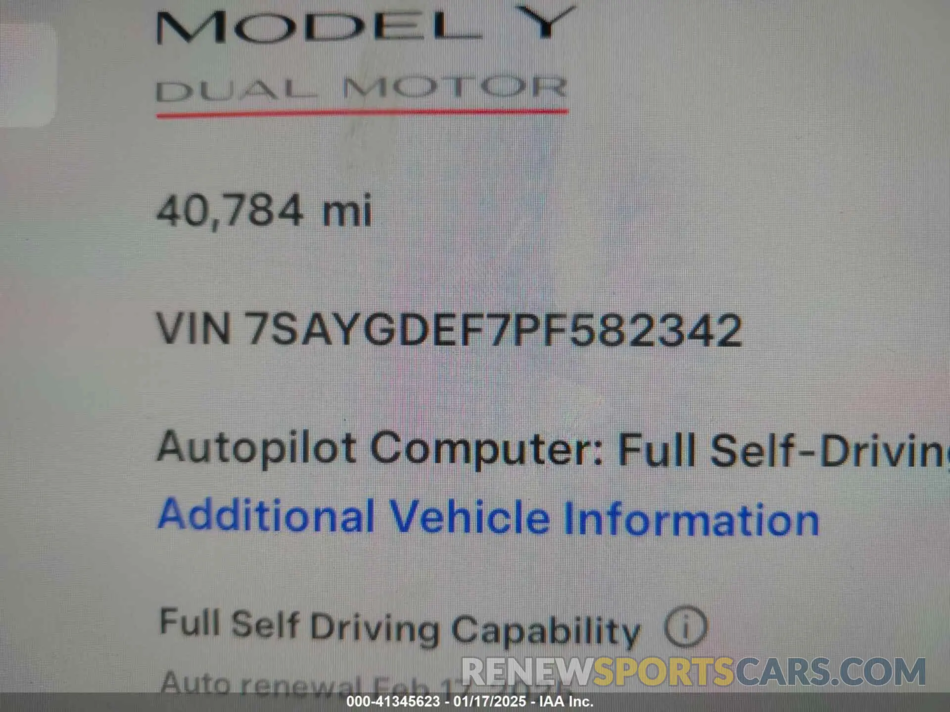 9 Photograph of a damaged car 7SAYGDEF7PF582342 TESLA MODEL Y 2023