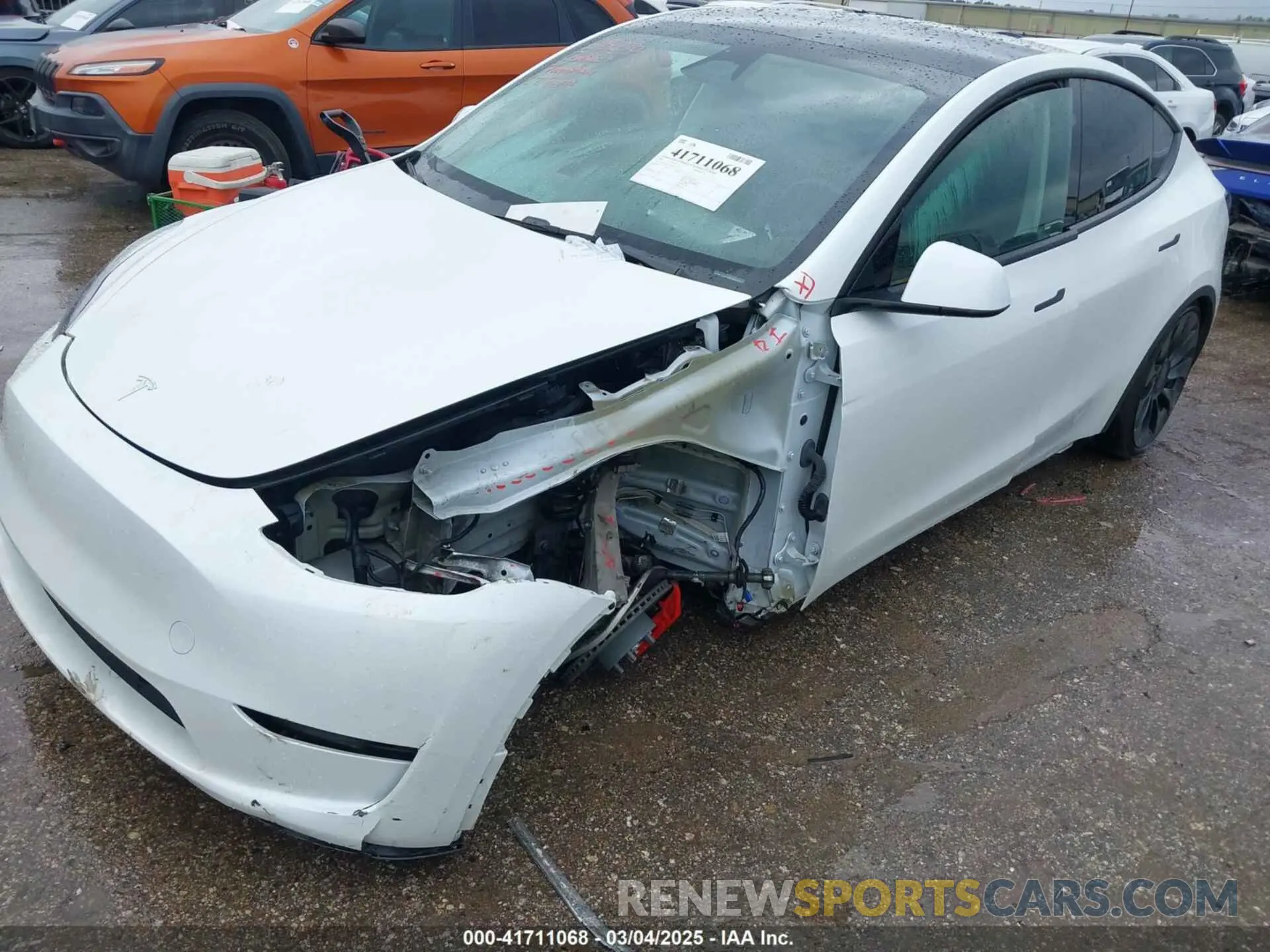 2 Photograph of a damaged car 7SAYGDEF7PF807312 TESLA MODEL Y 2023
