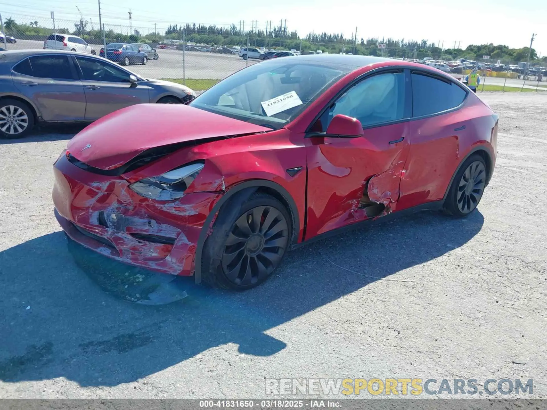 2 Photograph of a damaged car 7SAYGDEF9PF668137 TESLA MODEL Y 2023