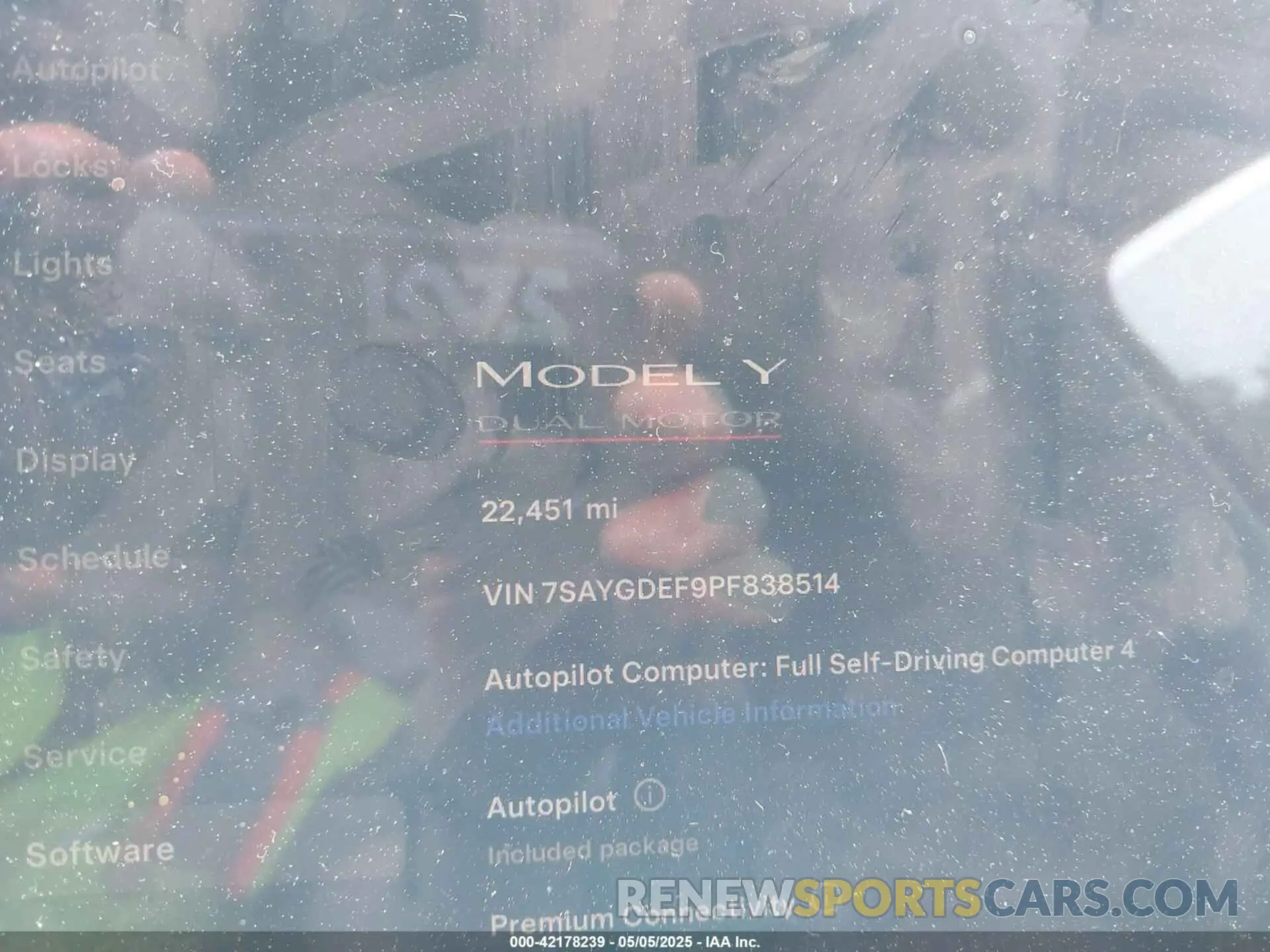 7 Photograph of a damaged car 7SAYGDEF9PF838514 TESLA MODEL Y 2023