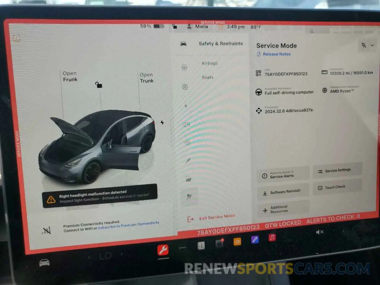 9 Photograph of a damaged car 7SAYGDEFXPF850123 TESLA MODEL Y 2023