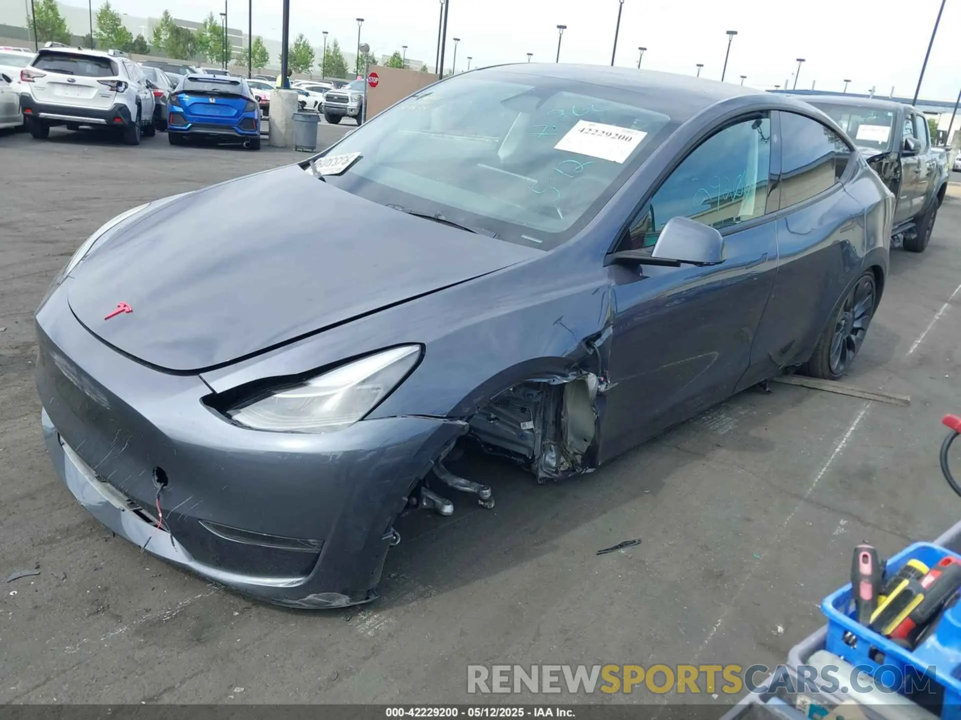 2 Photograph of a damaged car 7SAYGDEFXPF897975 TESLA MODEL Y 2023