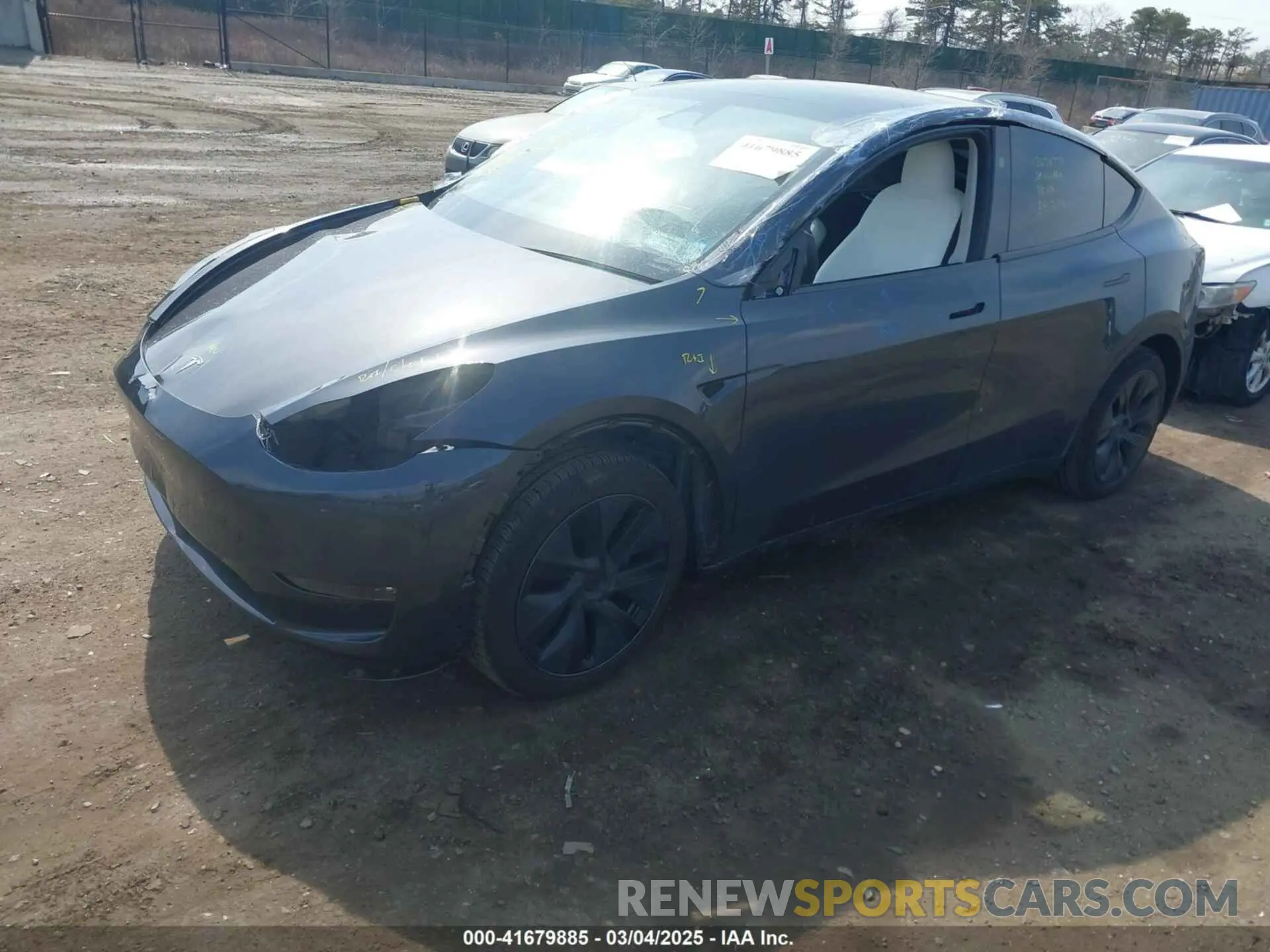 2 Photograph of a damaged car 7SAYGAEE2RF178437 TESLA MODEL Y 2024
