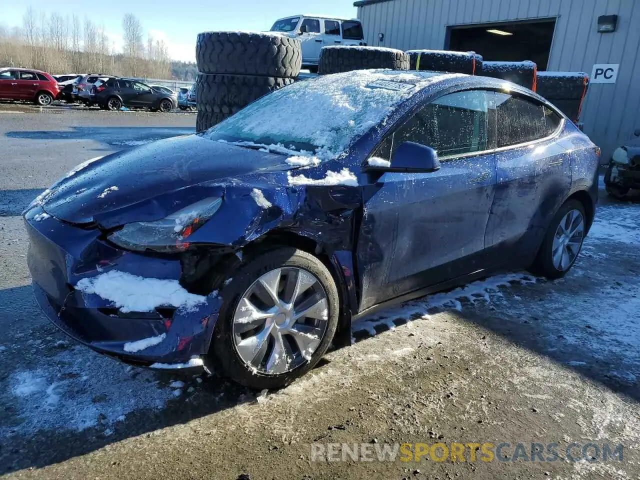 1 Photograph of a damaged car 7SAYGAEE2RF981359 TESLA MODEL Y 2024