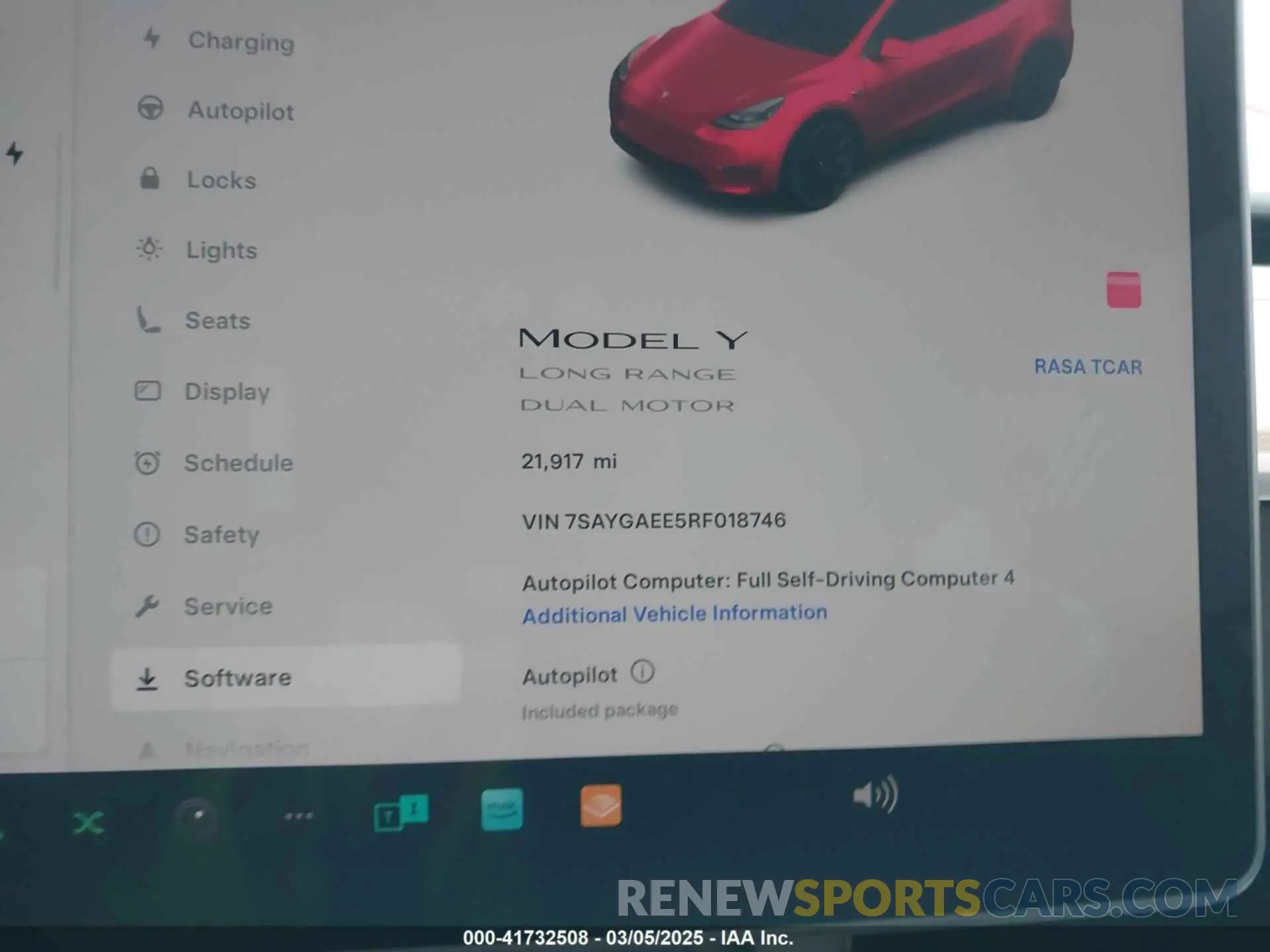 7 Photograph of a damaged car 7SAYGAEE5RF018746 TESLA MODEL Y 2024