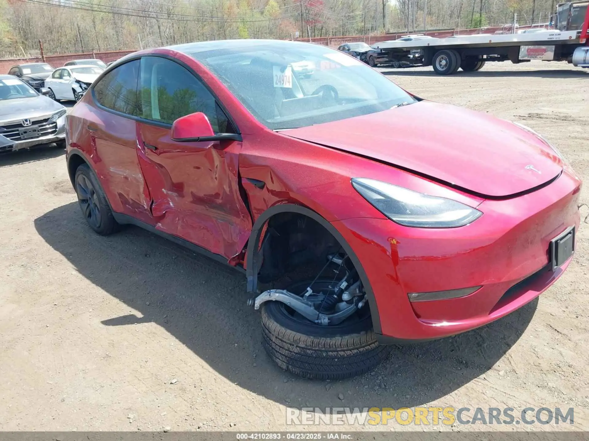 1 Photograph of a damaged car 7SAYGAEE7RF167448 TESLA MODEL Y 2024