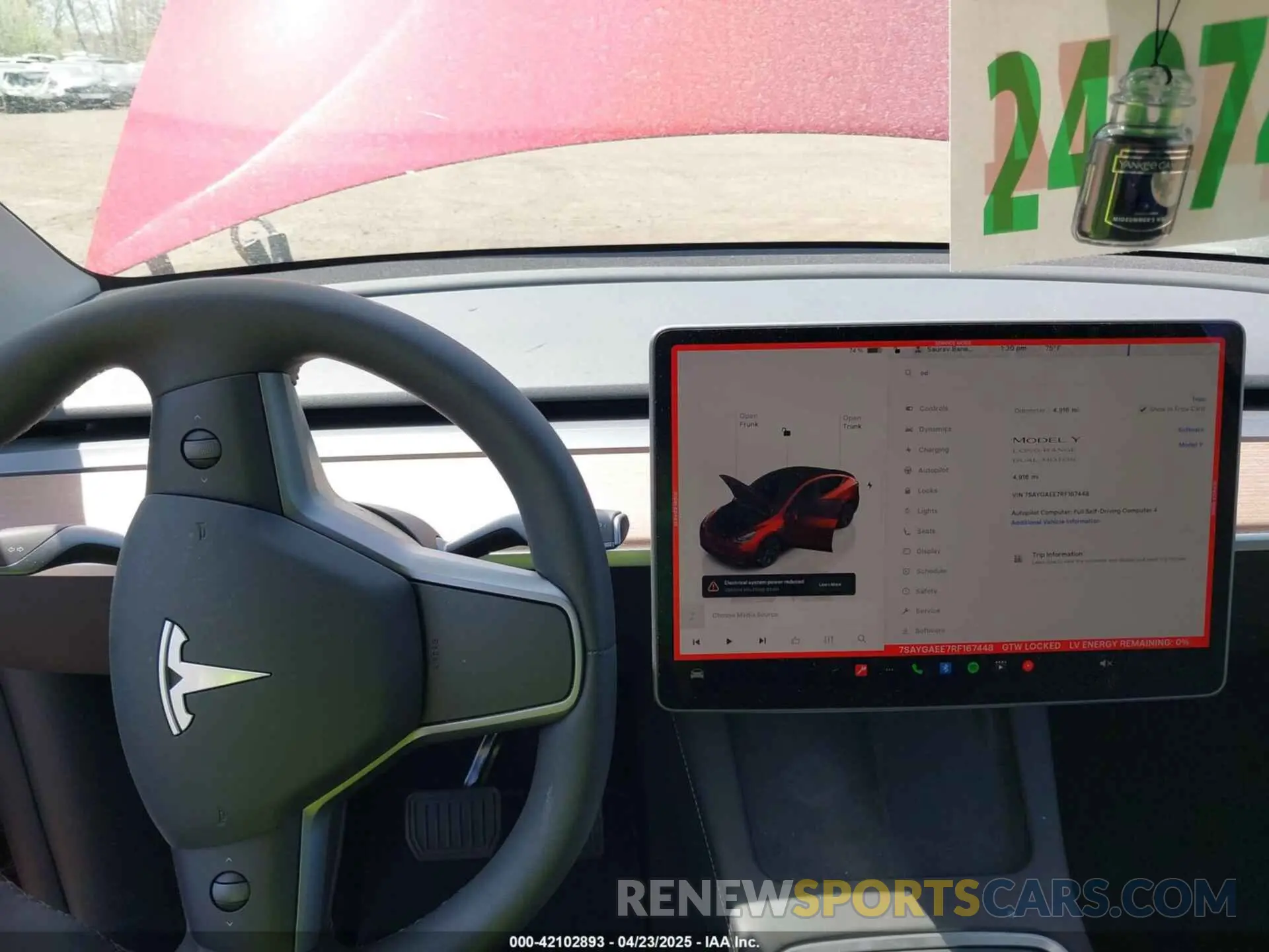 18 Photograph of a damaged car 7SAYGAEE7RF167448 TESLA MODEL Y 2024