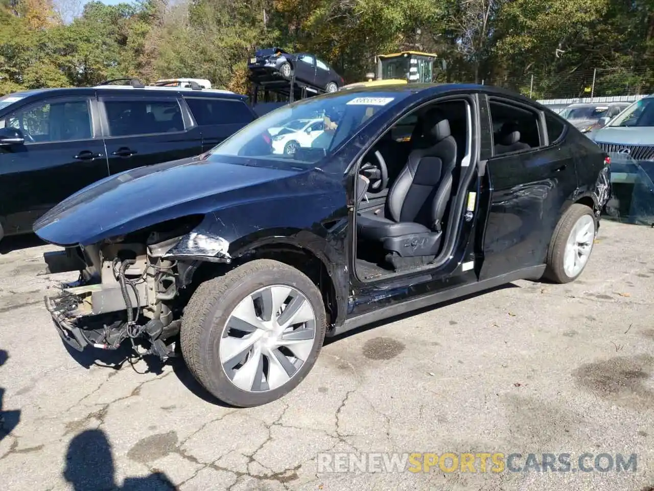 1 Photograph of a damaged car 7SAYGDED0RF004357 TESLA MODEL Y 2024