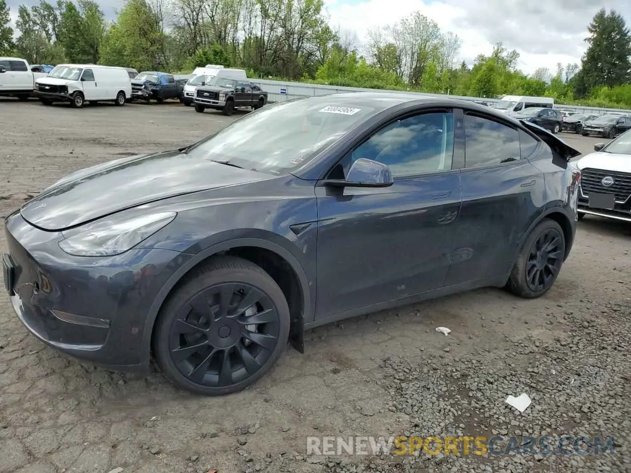 1 Photograph of a damaged car 7SAYGDED0RF043675 TESLA MODEL Y 2024