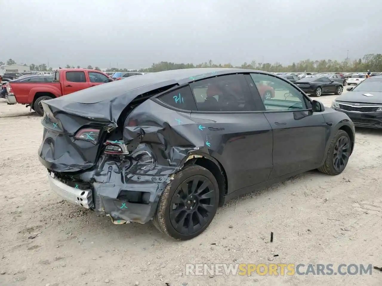 3 Photograph of a damaged car 7SAYGDED0RF044759 TESLA MODEL Y 2024