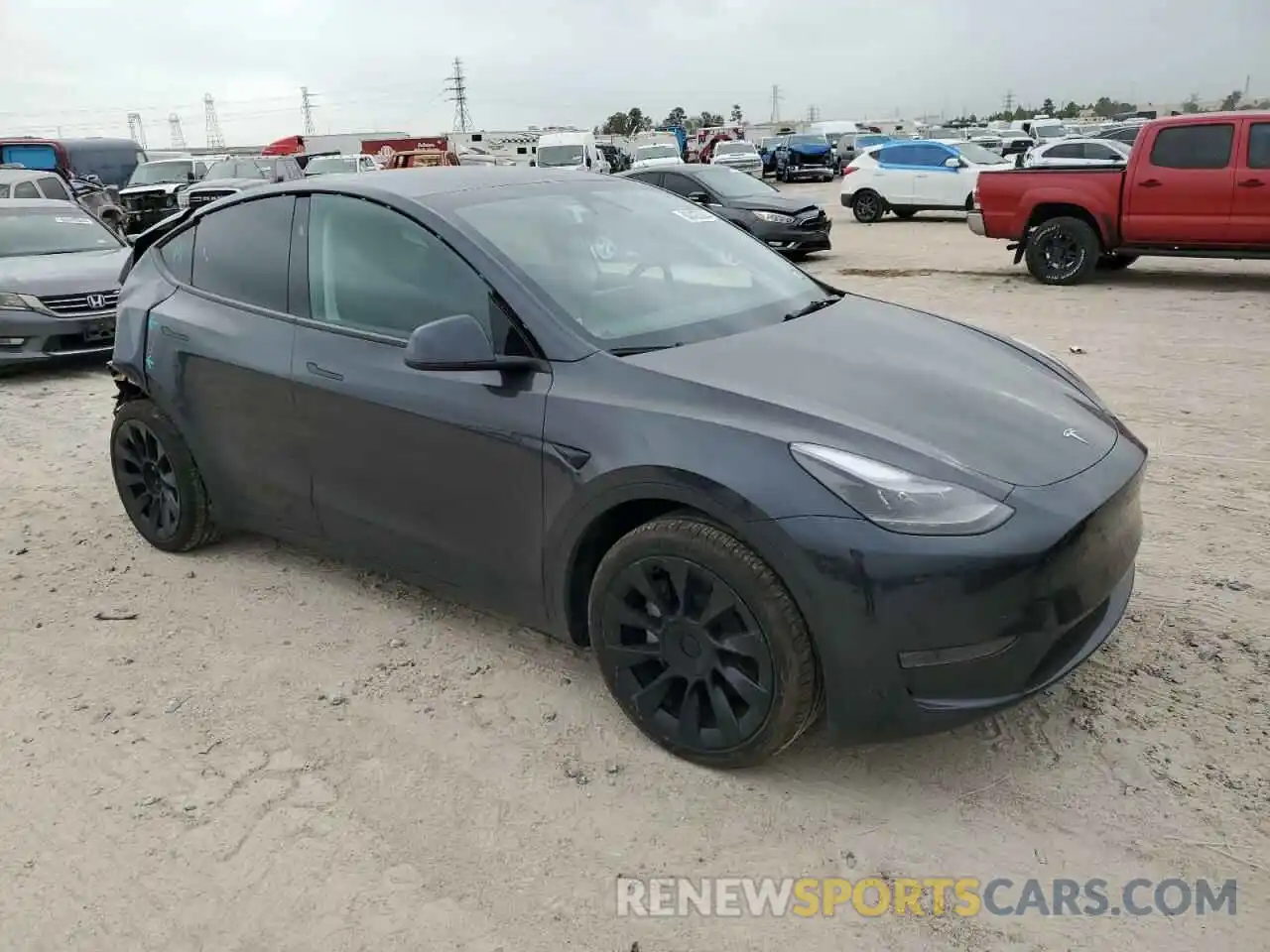 4 Photograph of a damaged car 7SAYGDED0RF044759 TESLA MODEL Y 2024