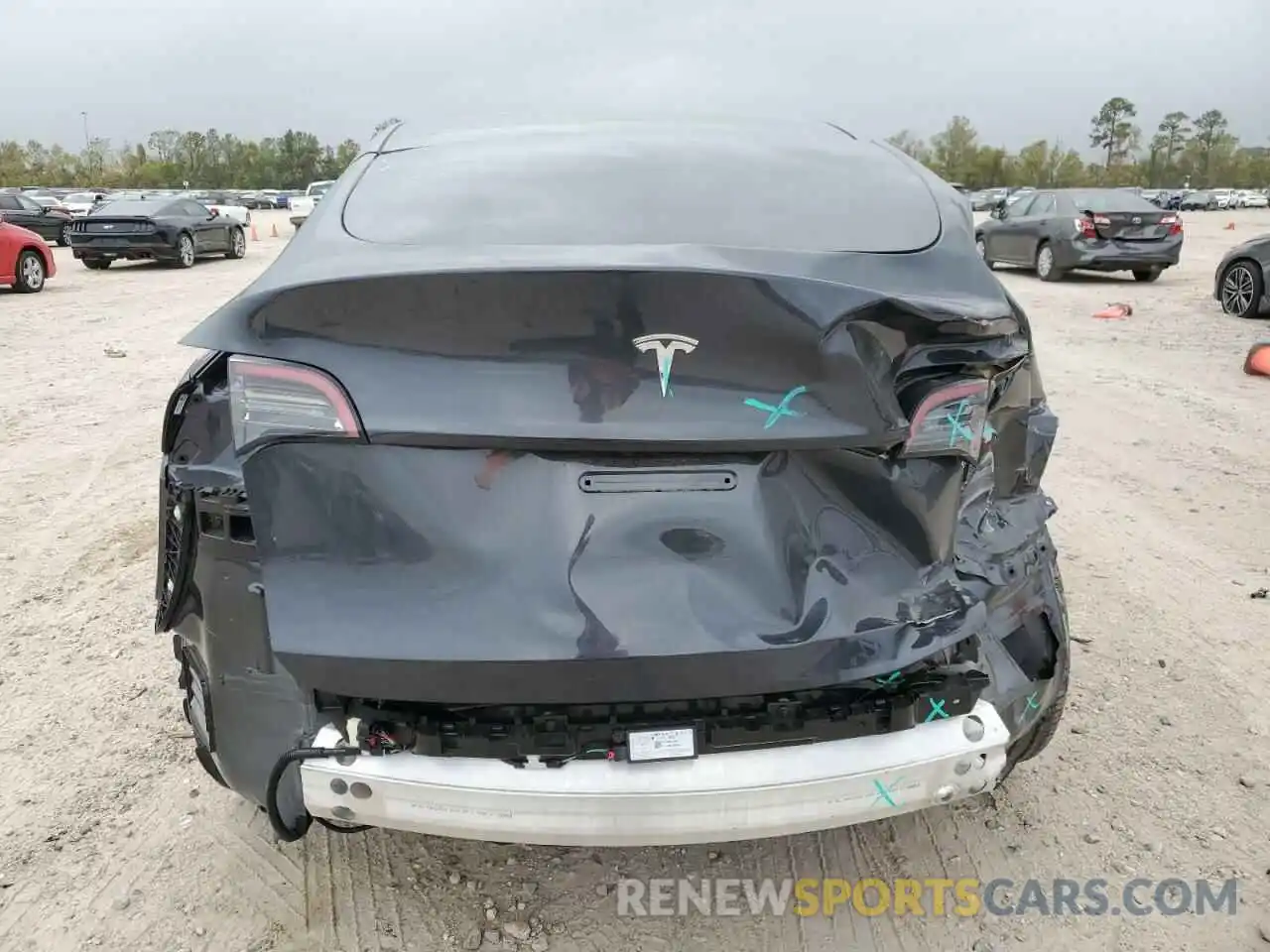 6 Photograph of a damaged car 7SAYGDED0RF044759 TESLA MODEL Y 2024