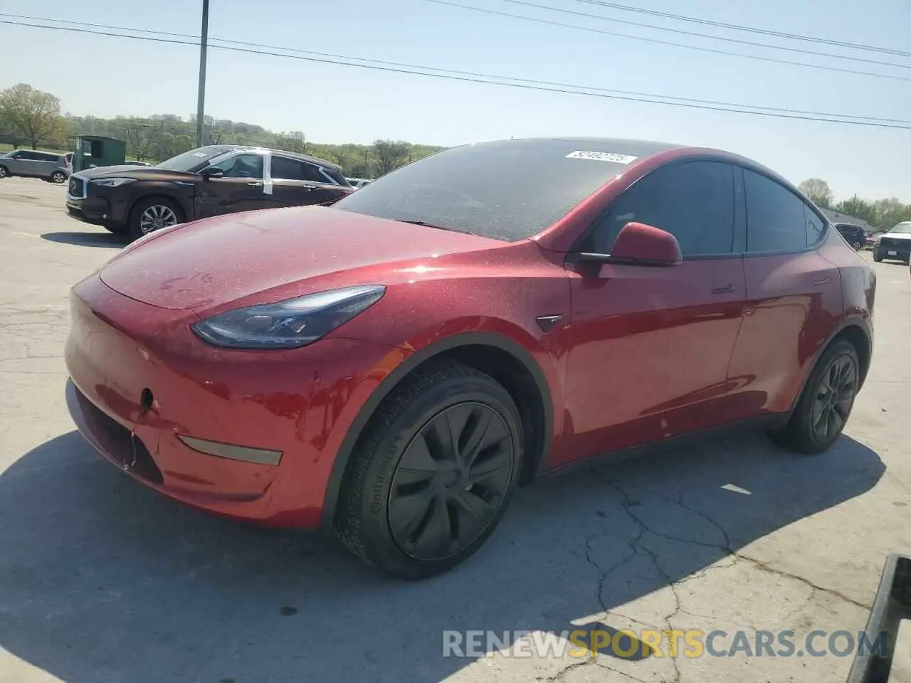1 Photograph of a damaged car 7SAYGDED0RF191020 TESLA MODEL Y 2024