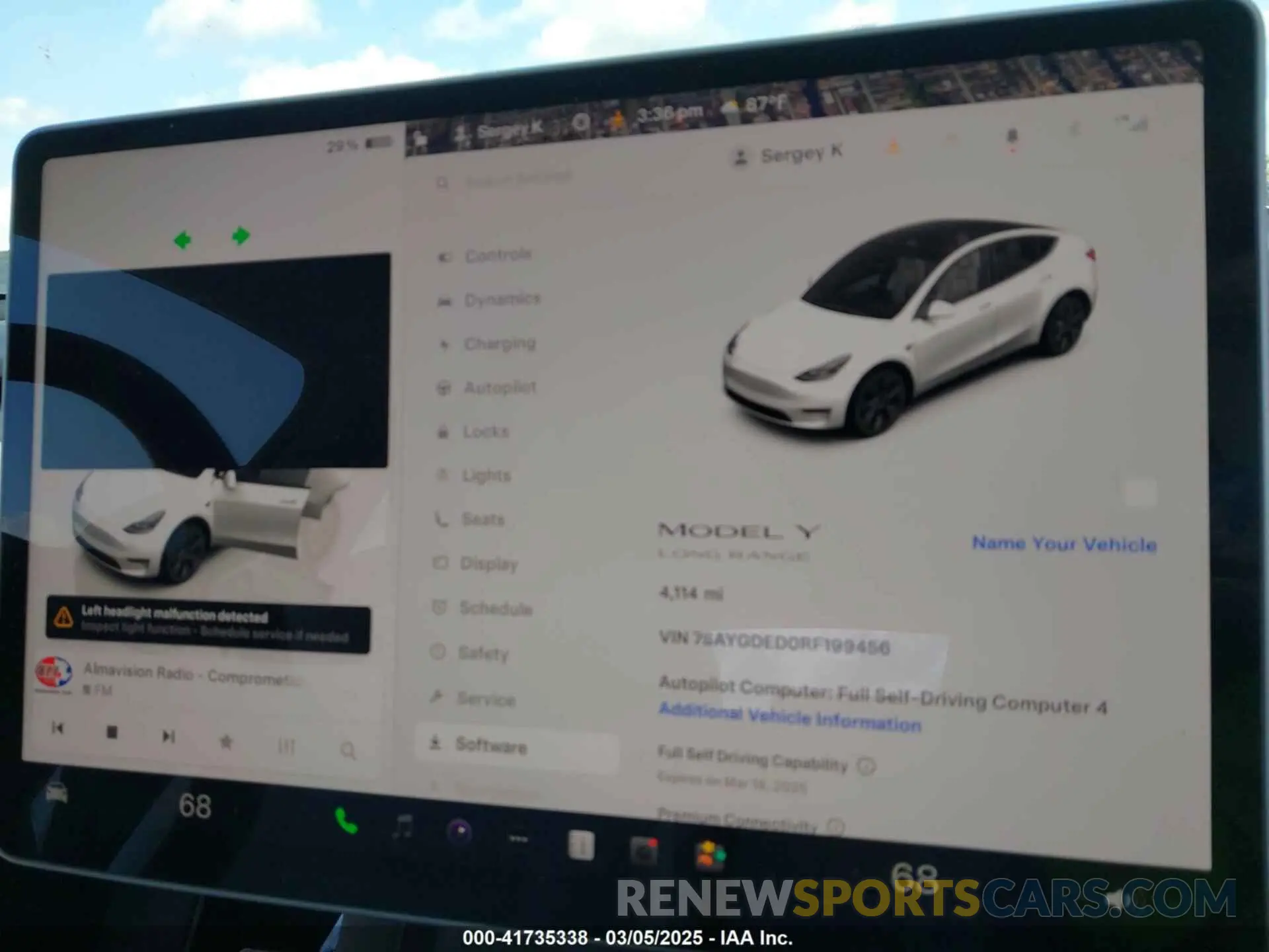 7 Photograph of a damaged car 7SAYGDED0RF199456 TESLA MODEL Y 2024