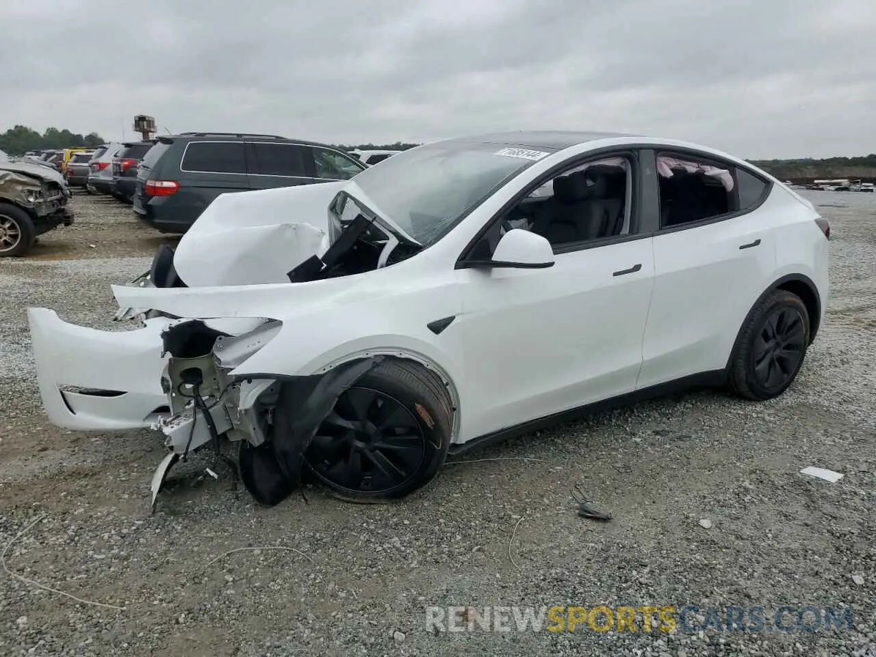 1 Photograph of a damaged car 7SAYGDED2RA301448 TESLA MODEL Y 2024
