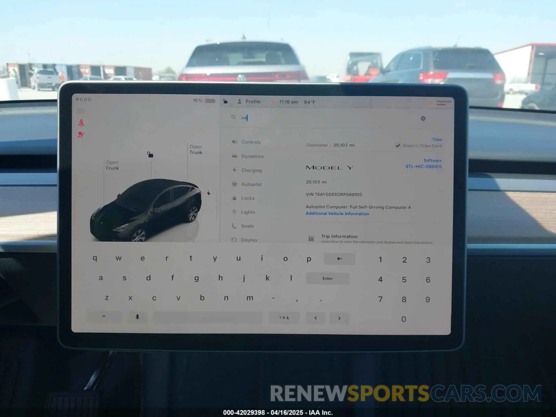7 Photograph of a damaged car 7SAYGDED2RF089105 TESLA MODEL Y 2024