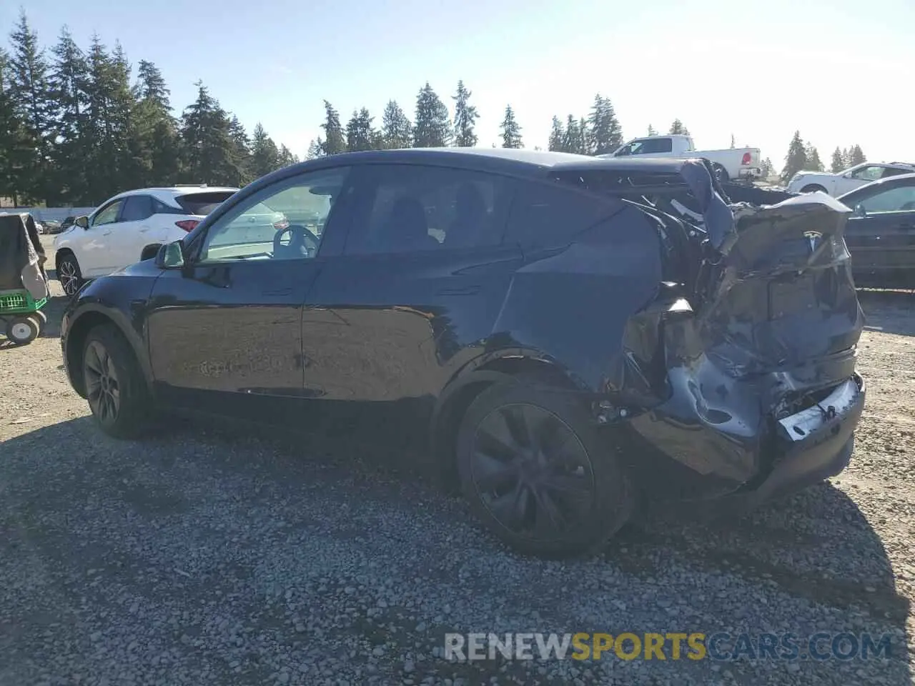 2 Photograph of a damaged car 7SAYGDED3RF151577 TESLA MODEL Y 2024