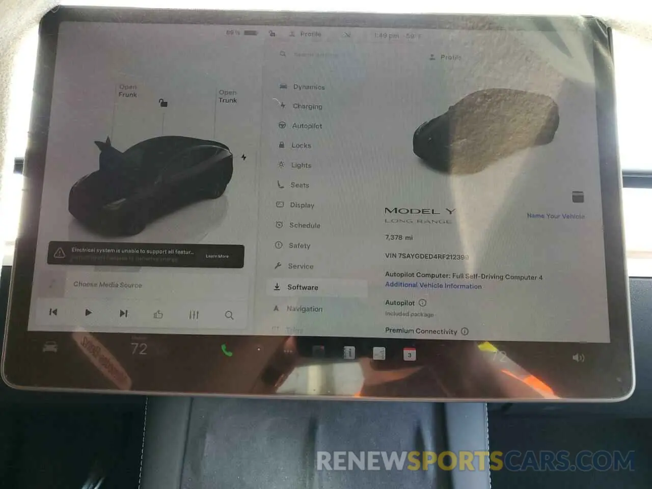 9 Photograph of a damaged car 7SAYGDED4RF212399 TESLA MODEL Y 2024