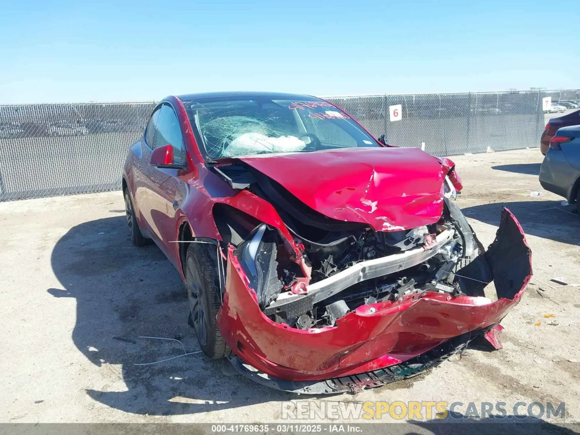 1 Photograph of a damaged car 7SAYGDED6RA300819 TESLA MODEL Y 2024