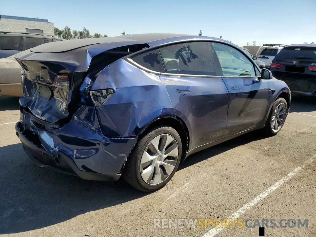 3 Photograph of a damaged car 7SAYGDED6RF083842 TESLA MODEL Y 2024