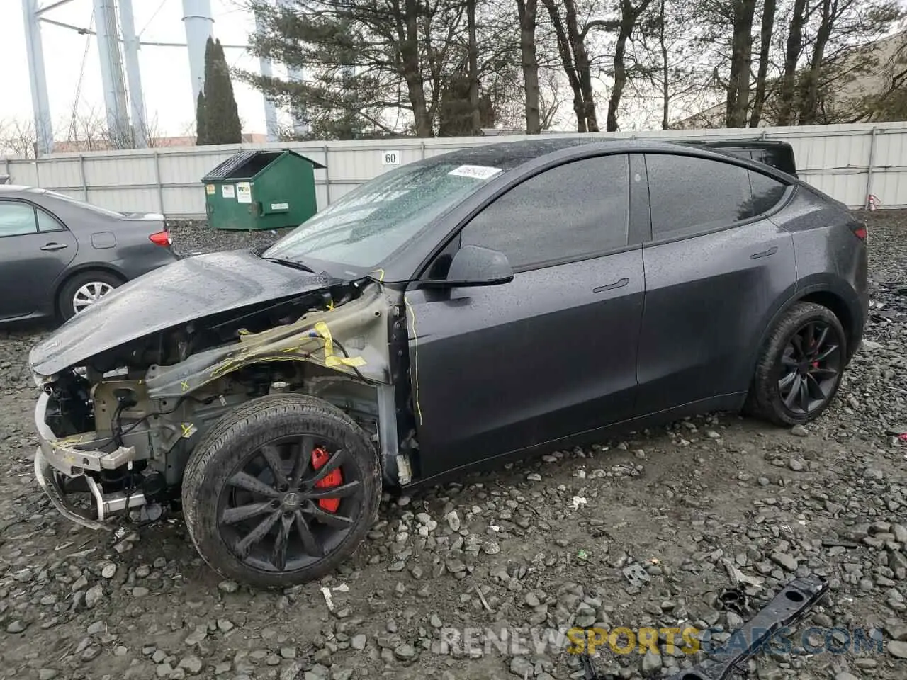 1 Photograph of a damaged car 7SAYGDED6RF093531 TESLA MODEL Y 2024