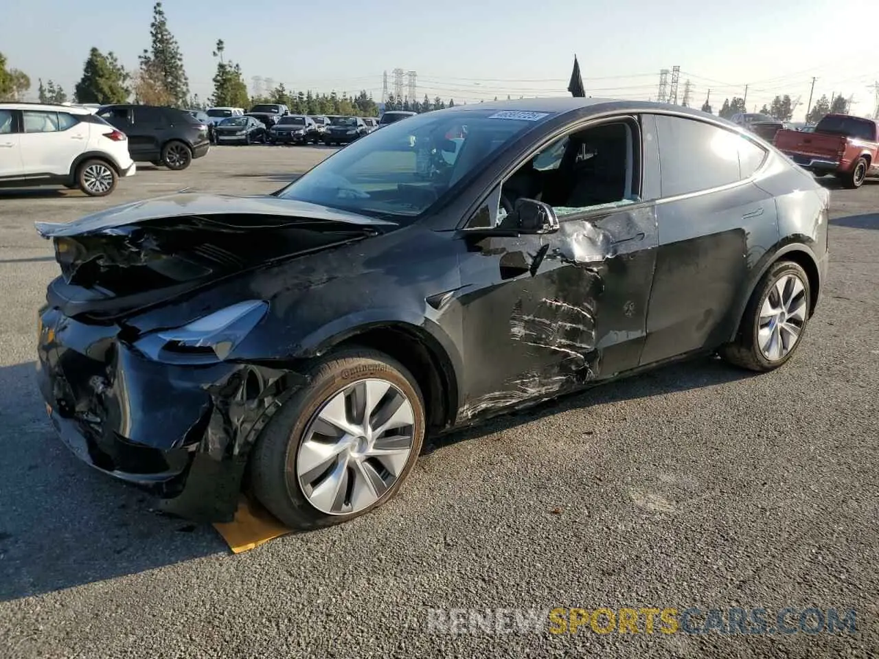 1 Photograph of a damaged car 7SAYGDED6RF097093 TESLA MODEL Y 2024