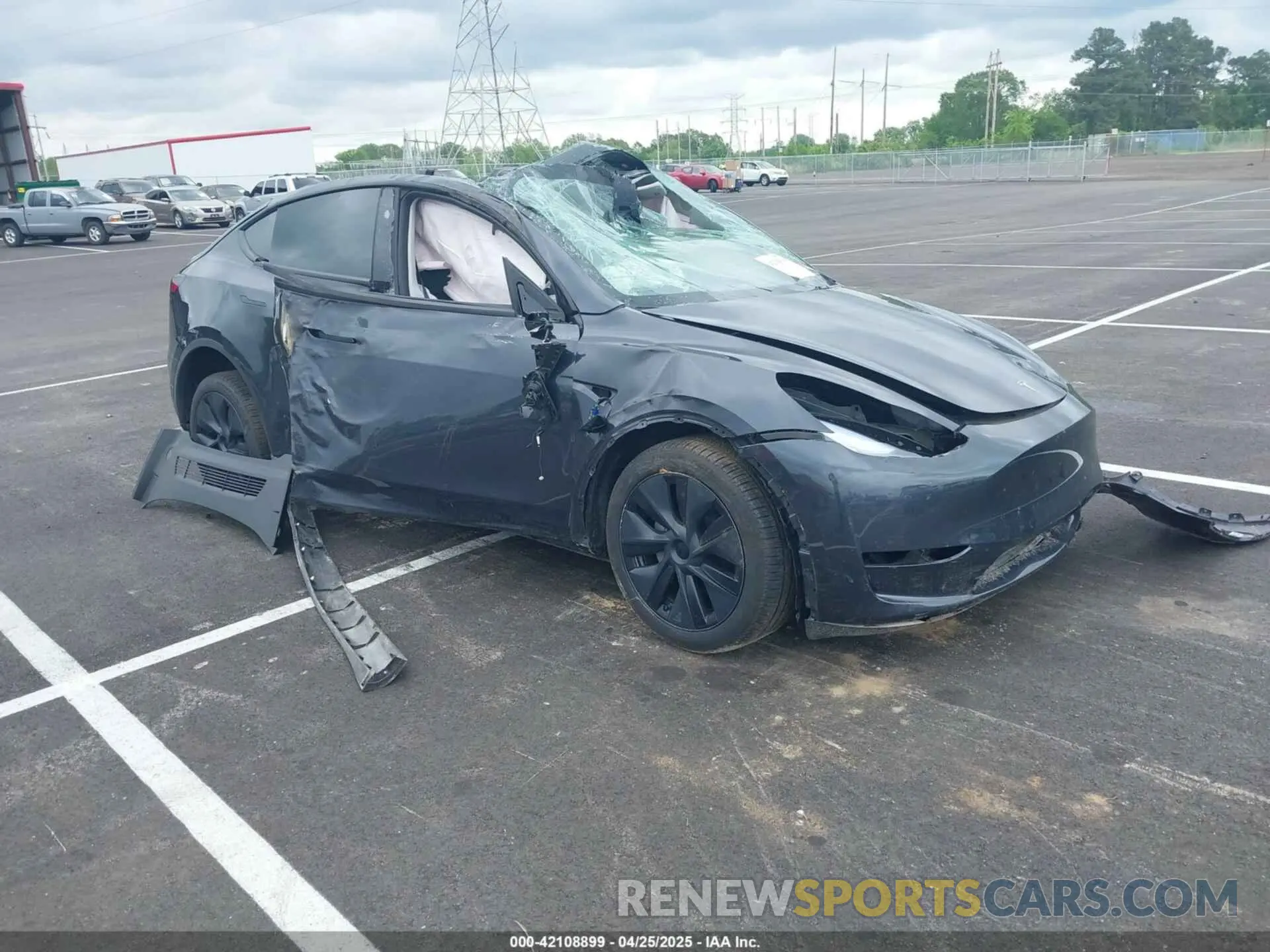 1 Photograph of a damaged car 7SAYGDED6RF151881 TESLA MODEL Y 2024