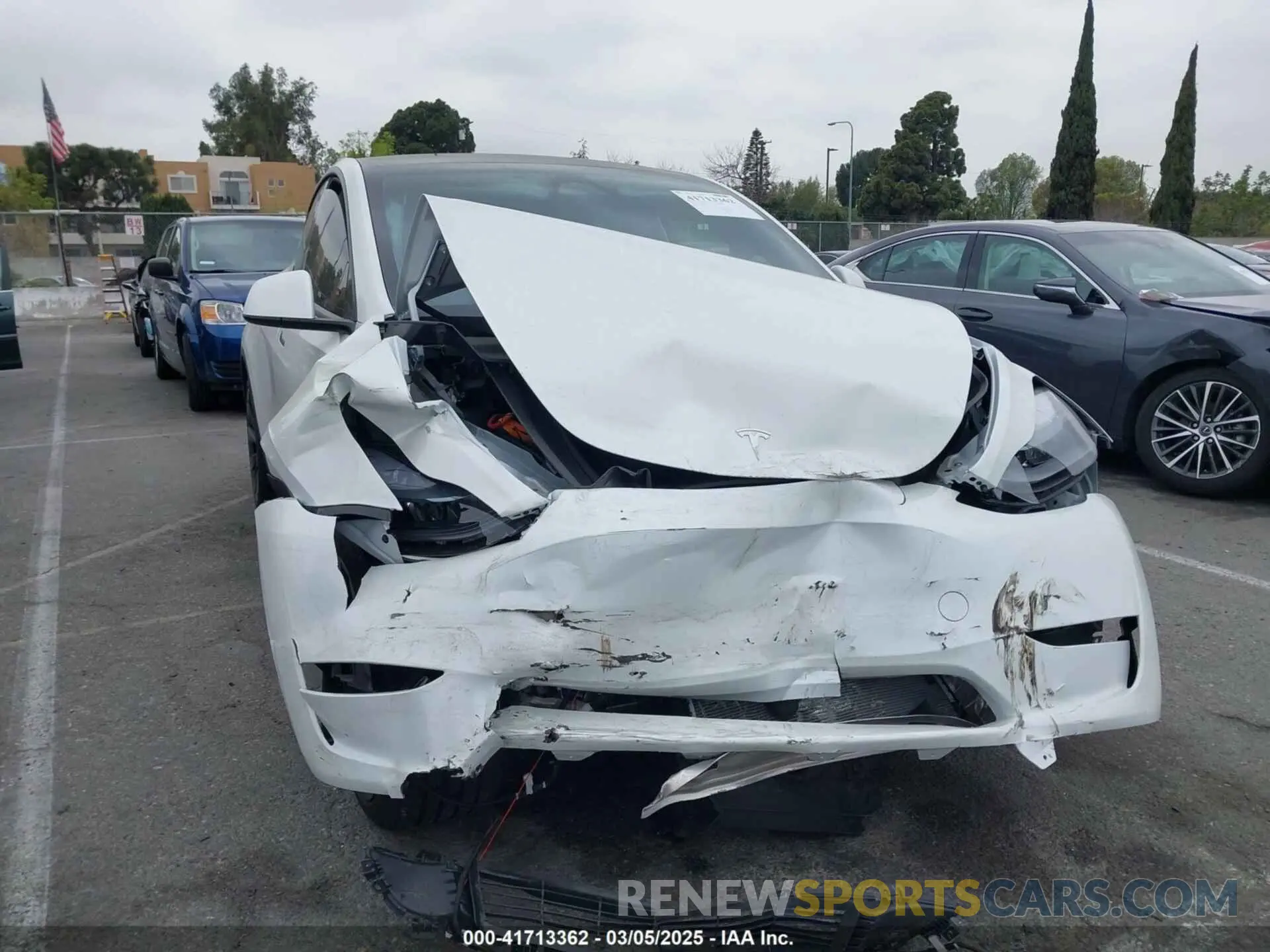 1 Photograph of a damaged car 7SAYGDED6RF166543 TESLA MODEL Y 2024