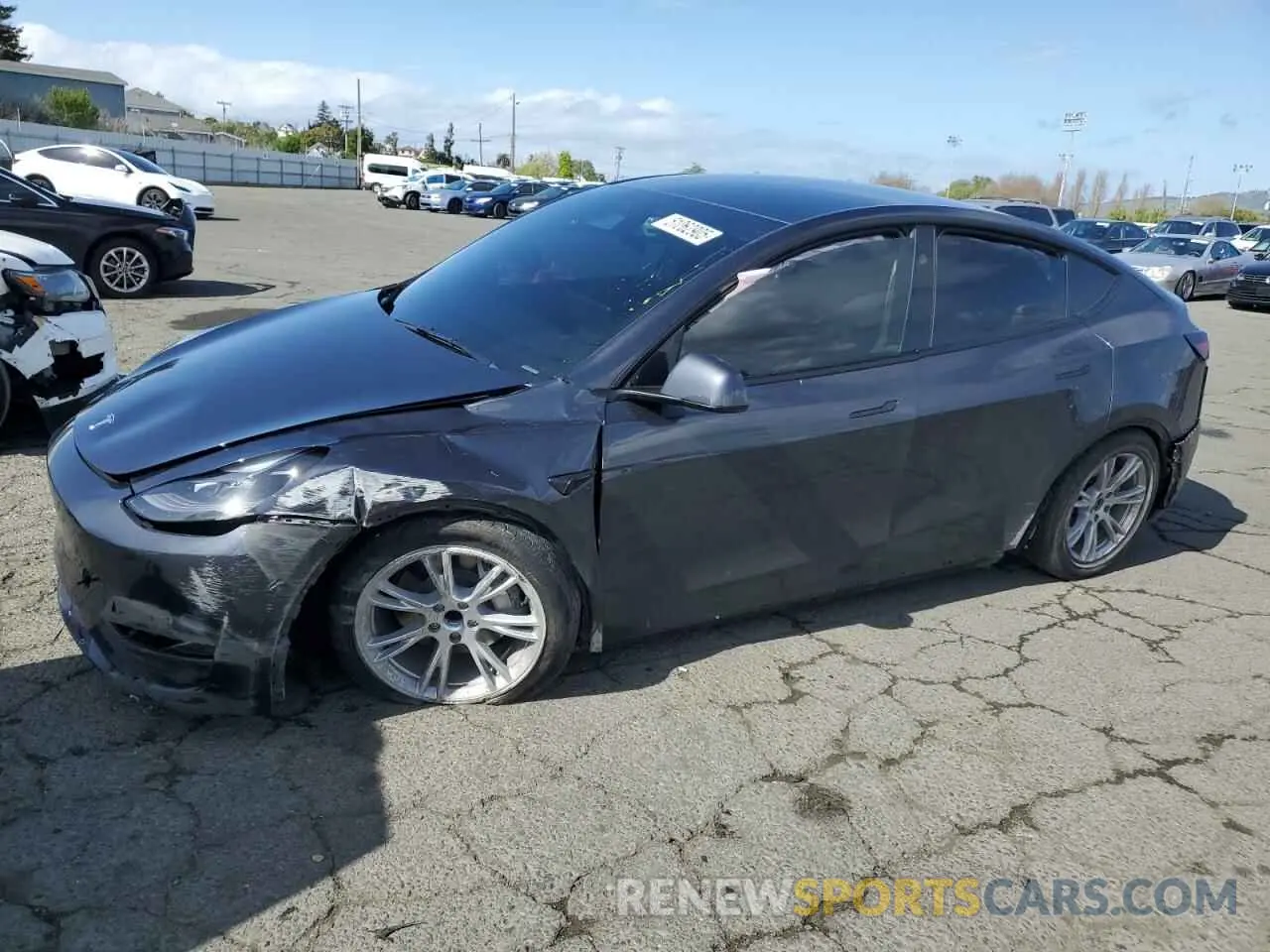 1 Photograph of a damaged car 7SAYGDED7RF074101 TESLA MODEL Y 2024