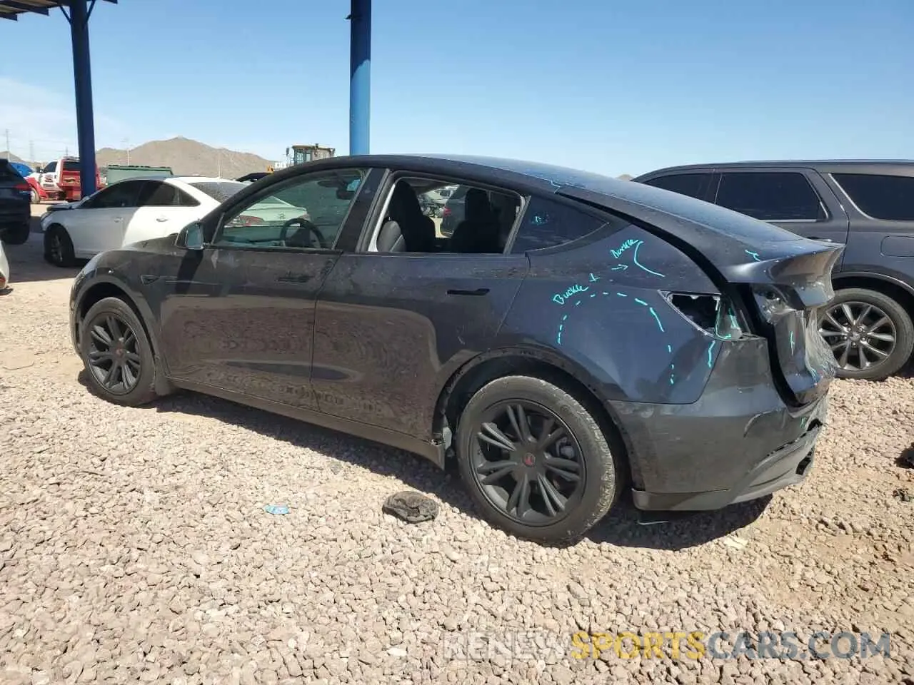 2 Photograph of a damaged car 7SAYGDED7RF119733 TESLA MODEL Y 2024