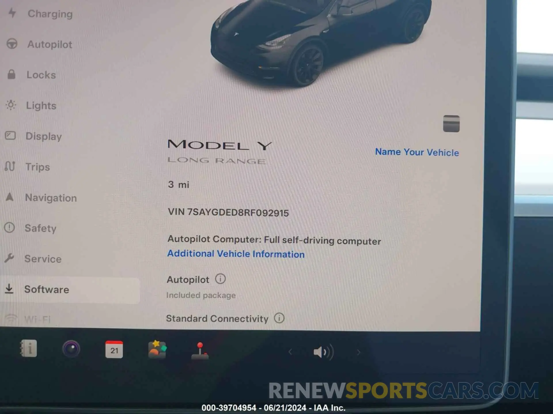 7 Photograph of a damaged car 7SAYGDED8RF092915 TESLA MODEL Y 2024