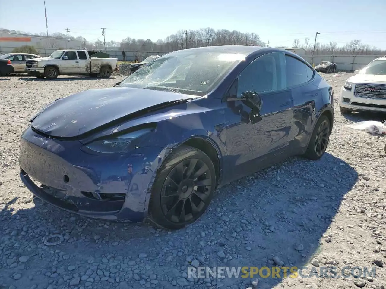 1 Photograph of a damaged car 7SAYGDED9RF046879 TESLA MODEL Y 2024
