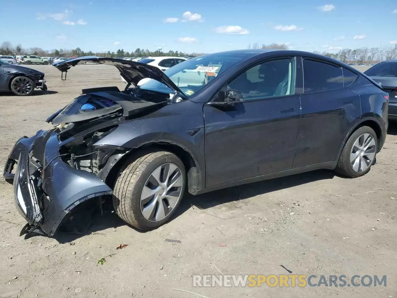 1 Photograph of a damaged car 7SAYGDED9RF091711 TESLA MODEL Y 2024