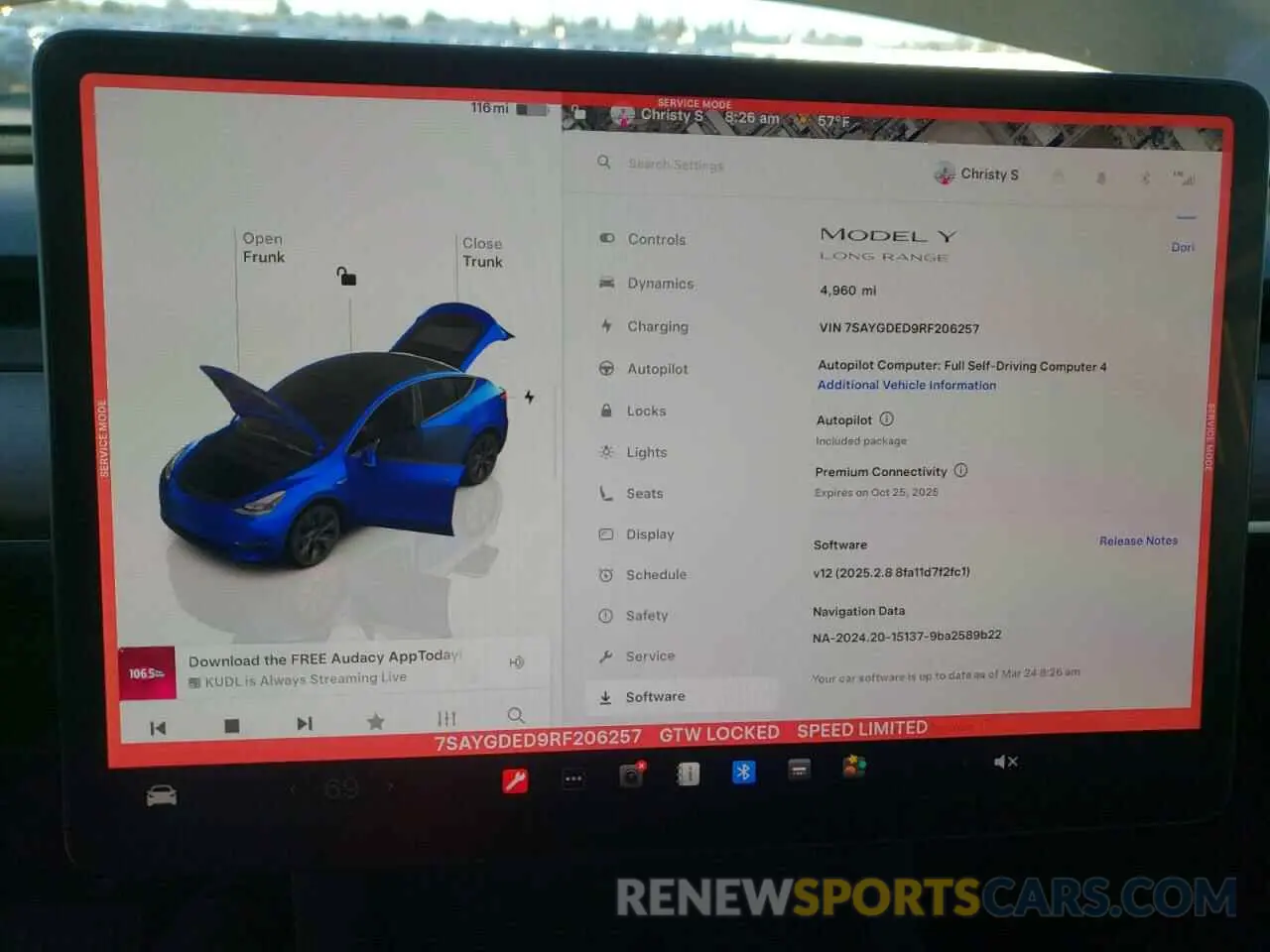 9 Photograph of a damaged car 7SAYGDED9RF206257 TESLA MODEL Y 2024