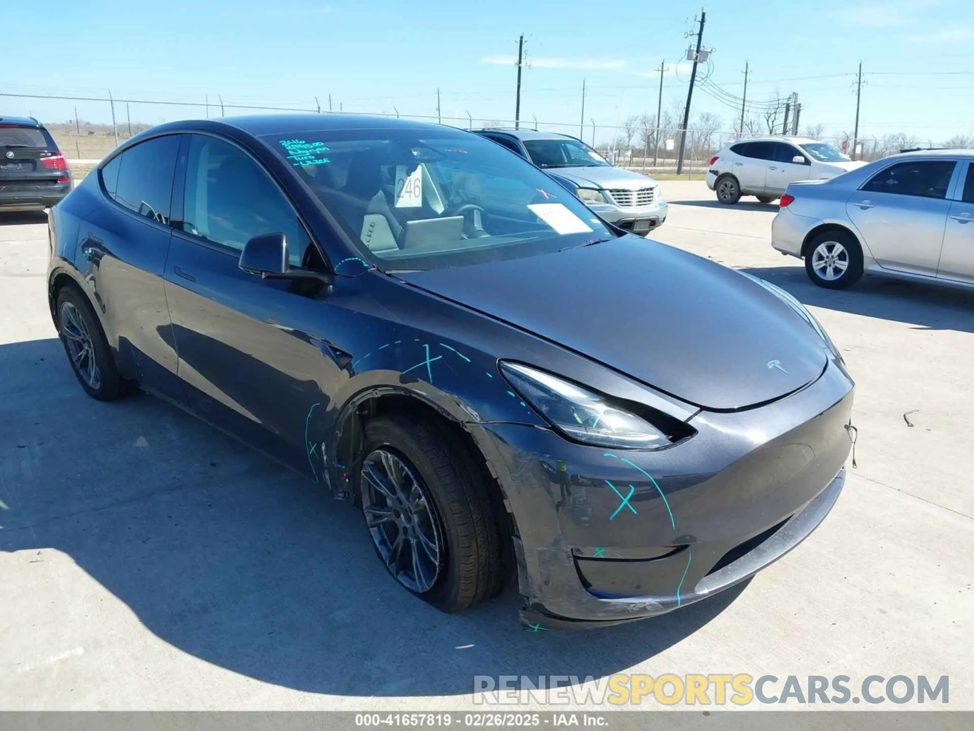 1 Photograph of a damaged car 7SAYGDEDXRA299500 TESLA MODEL Y 2024