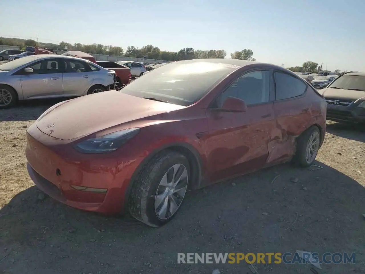 1 Photograph of a damaged car 7SAYGDEDXRF005354 TESLA MODEL Y 2024