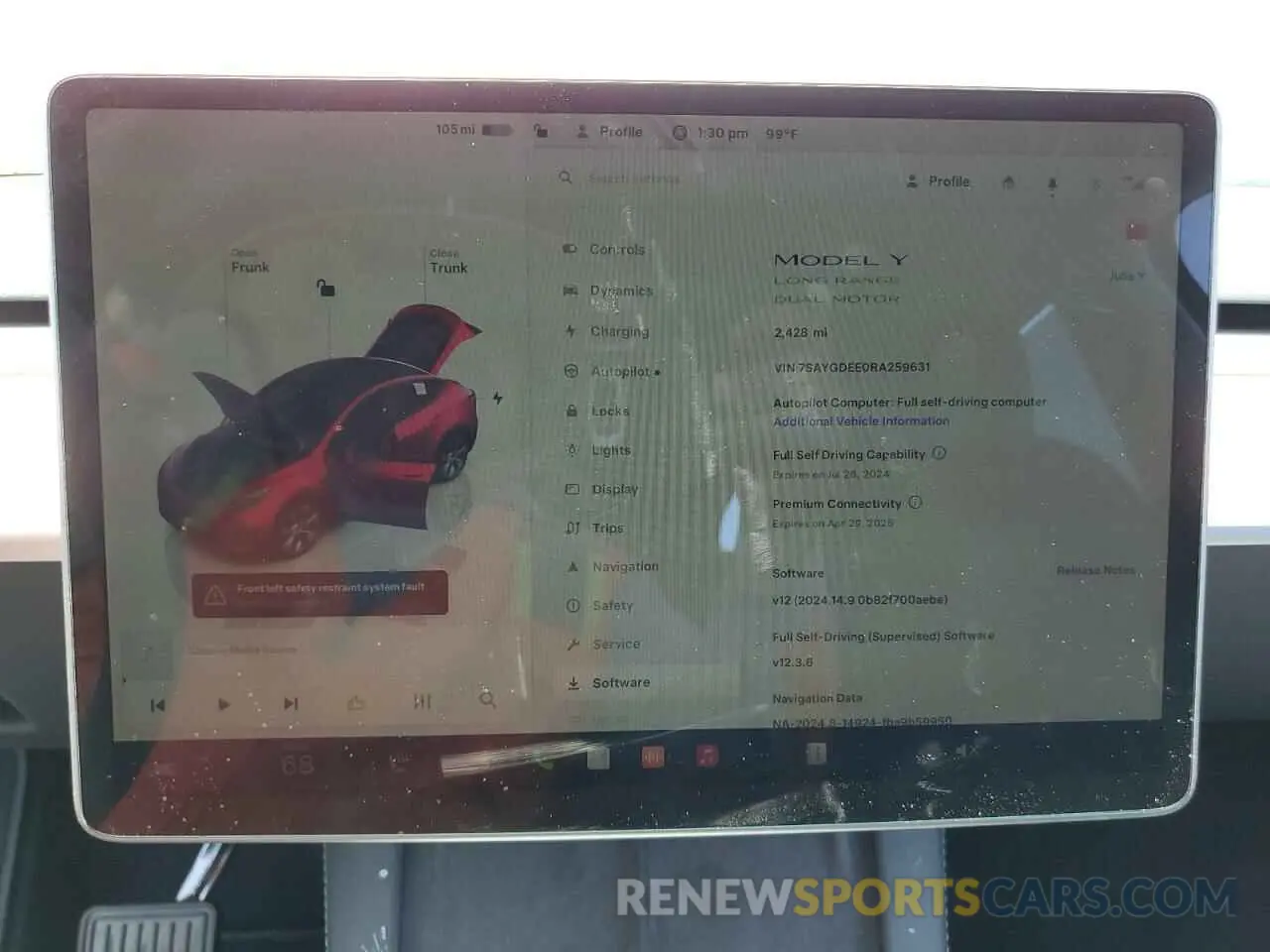 9 Photograph of a damaged car 7SAYGDEE0RA259631 TESLA MODEL Y 2024