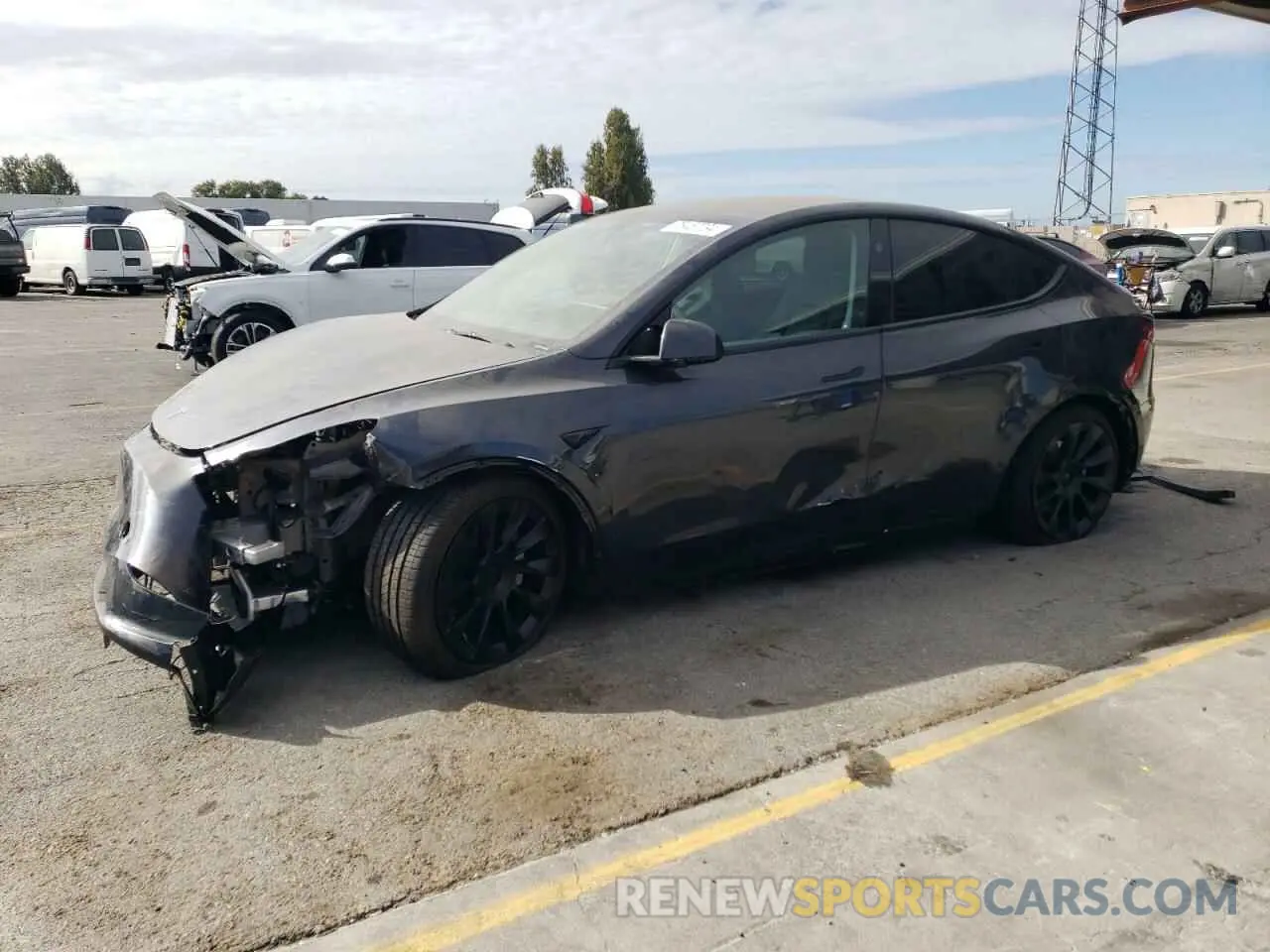 1 Photograph of a damaged car 7SAYGDEE0RF118383 TESLA MODEL Y 2024
