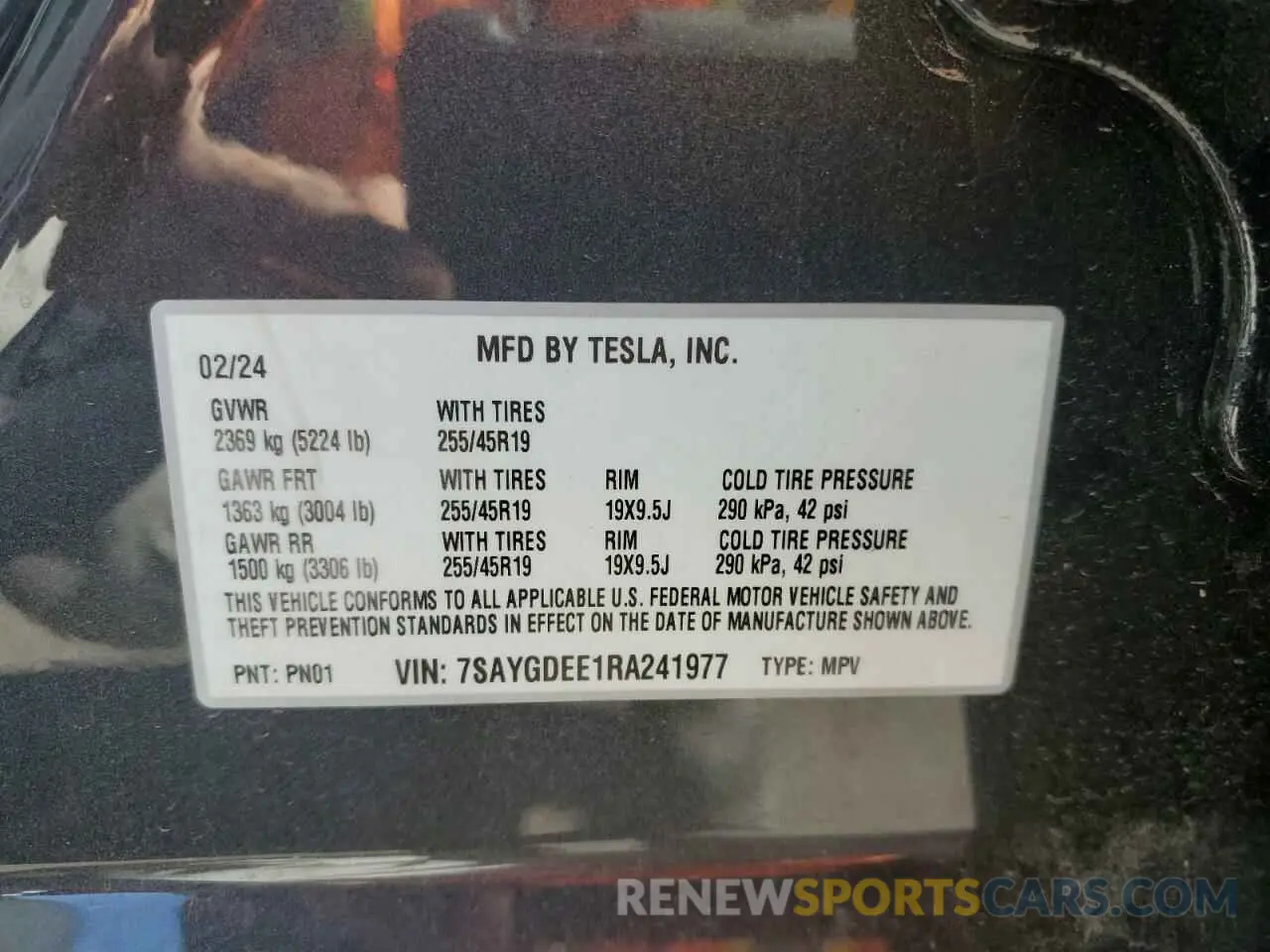 13 Photograph of a damaged car 7SAYGDEE1RA241977 TESLA MODEL Y 2024